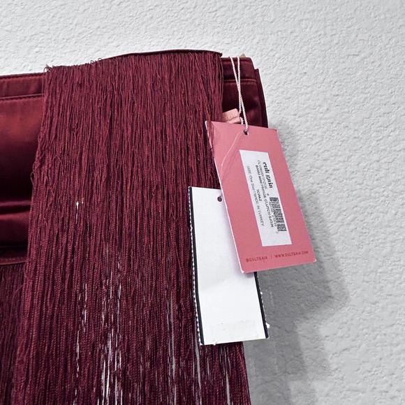 NEW Cult Gaia Banu Mini Fringe Clutch Topaz Quiet Luxury $458 Whimsical Ethereal - Picture 6 of 9